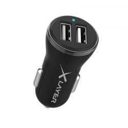 XLAYER DUAL USB AUTS TLT 2,4A FEKETE