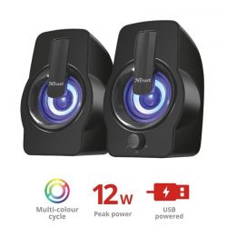 TRUST GEMI RGB USB 2.0 SZTERE HANGSZR 12W FEKETE