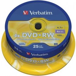 VERBATIM DVD+RW 4X CAKE (25)