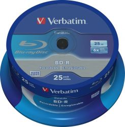 VERBATIM BD-R 25GB 6X DATALIFE CAKE (25)