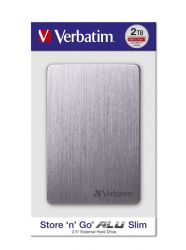 VERBATIM STORE N GO ALU SLIM 2,5 COL USB 3.2 KLS MEREVLEMEZ 2TB SZRKE