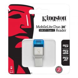 KINGSTON MOBILELITE DUO 3C USB 3.1/USB-C MEMRIAKRTYA OLVAS