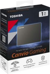 TOSHIBA CANVIO GAMING 2,5 COL USB 3.0 KLS MEREVLEMEZ 1TB FEKETE