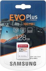SAMSUNG EVO PLUS SDXC 128GB CLASS 10 UHS-I U3 100 MB/S OLVASSI SEBESSG