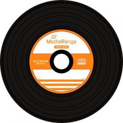 MediaRange CD-R 52x Black Vinyl cake (50) /MR225/