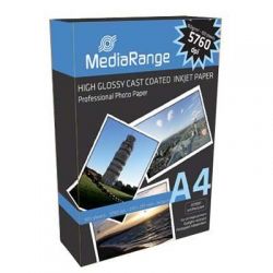 MediaRange Din A4 160g fnyes fotpapr (100) /MRINK105/