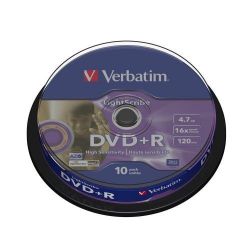 Verbatim DVD+R 16X Lightscribe 1.2 Cake (10) /43576/