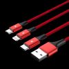 UNITEK C4049RD 3-IN-1 USB TYPE-C/MICRO USB/APPLE LIGHTNING KBEL 1,2M PIROS Vsrls  olcs UNITEK C4049RD 3-IN-1 USB TYPE-C/MICRO USB/APPLE LIGHTNING KBEL 1,2M PIROS