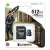 KINGSTON CANVAS GO PLUS MICRO SDXC 512GB + ADAPTER CLASS 10 UHS-I U3 A2 V30 170/90 MB/S Vsrls  olcs KINGSTON CANVAS GO PLUS MICRO SDXC 512GB + ADAPTER CLASS 10 UHS-I U3 A2 V30 170/90 MB/S