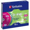 Verbatim CD-RW 12X COLOUR SLIM TOKBAN (5) Vsrls  olcs Verbatim CD-RW 12X COLOUR SLIM TOKBAN (5)