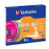 Verbatim DVD-R 16X COLOUR V SLIM OBALE (5) Poklada  lacn Verbatim DVD-R 16X COLOUR V SLIM OBALE (5)